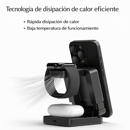 Cargador inalámbrico Onecharge 3 en 1 - Orden y Comodidad al mismo tiempo