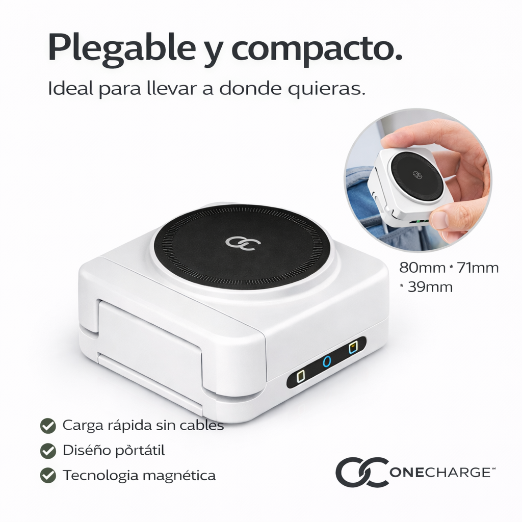 Cargador inalámbrico Onecharge 3 en 1 - Orden y Comodidad al mismo tiempo